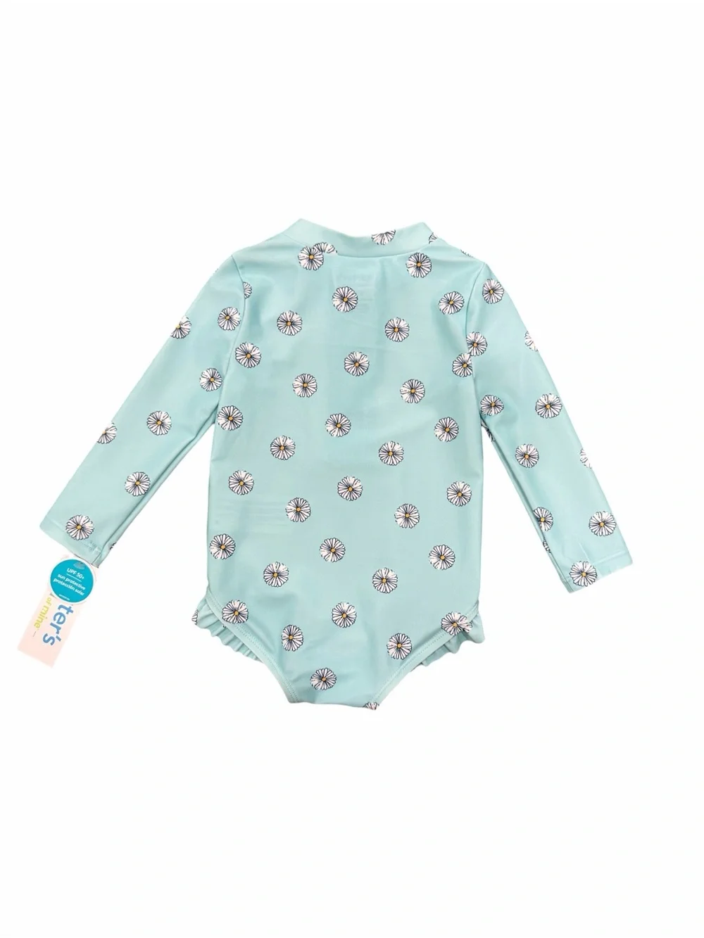 NWT 6-9M Carter's Child of Mine Baby Girl Long- Sleeve Rash Guard Swimsuit